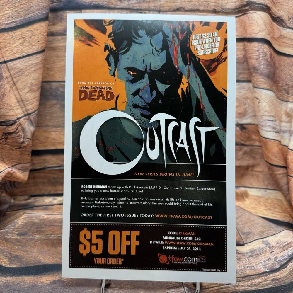 Outcast / Doctor Who Promo Flyer Ad 2014 Robert Kirkman Walking Dead Azaceta Art